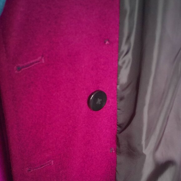 Anne Klein Large Wool Peacoat in Eggplant - Like New! - Picture 9 of 13